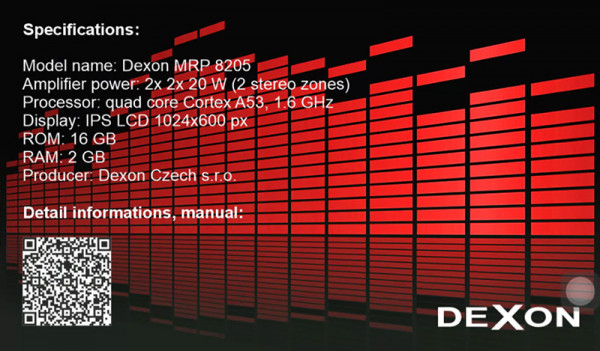 MRP 8205 nástěnný přehrávač se zesilovačem